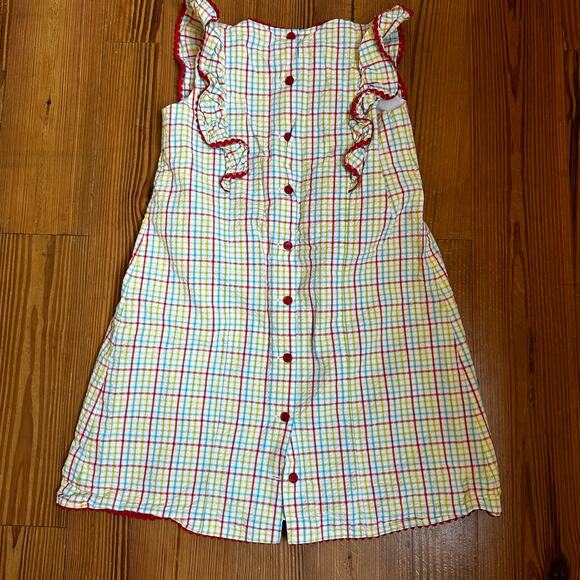 Shrimp & Grits Kids primary color ice cream apron dress SIZE 7 - Picture 5 of 5